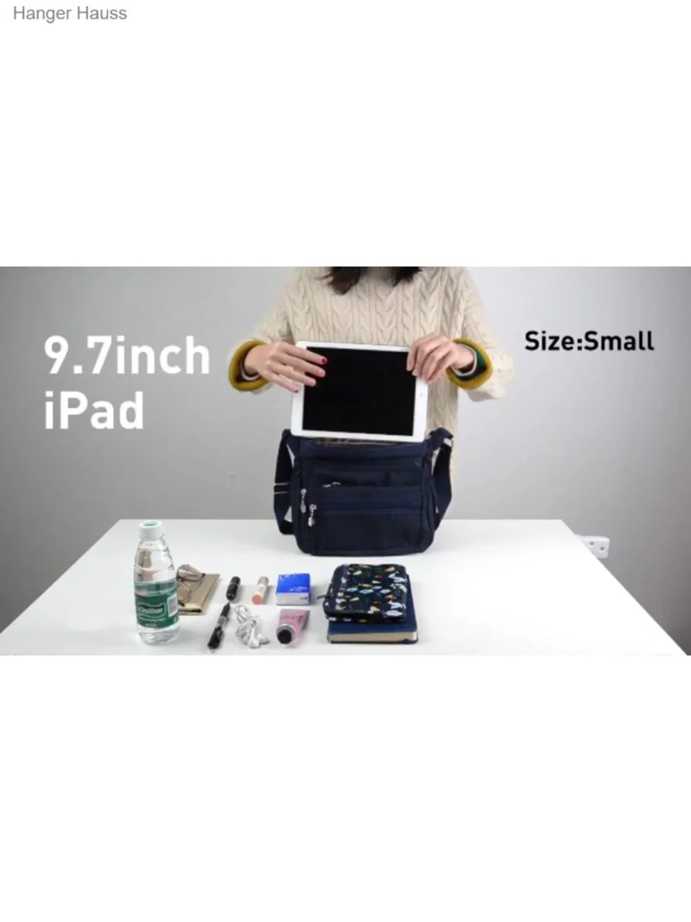 Waterproof Nylon Crossbody Bag with Multiple Pockets for Travel and Daily Use